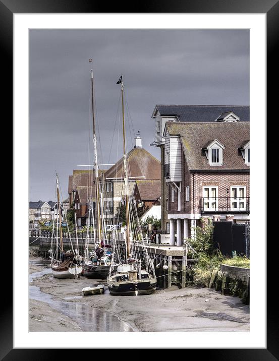 Faversham Creek and Thames Barges Framed Mounted Print by David French