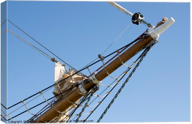 Bowsprit of a Tall Ship - Weymouth Harbour Canvas Print by Gordon Dixon
