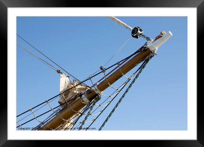 Bowsprit of a Tall Ship - Weymouth Harbour Framed Mounted Print by Gordon Dixon