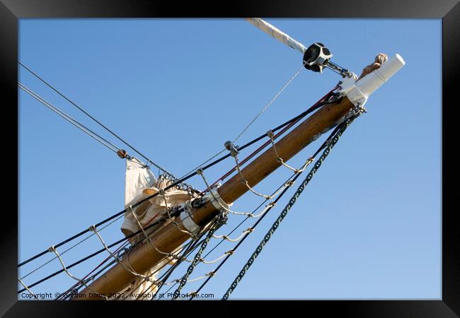 Bowsprit of a Tall Ship - Weymouth Harbour Framed Print by Gordon Dixon