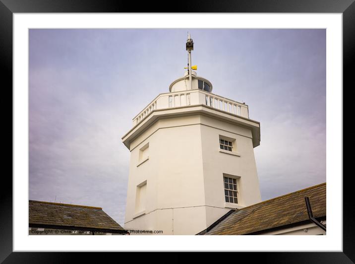 Cromer lighthouse, Norfolk coast Framed Mounted Print by Chris Yaxley
