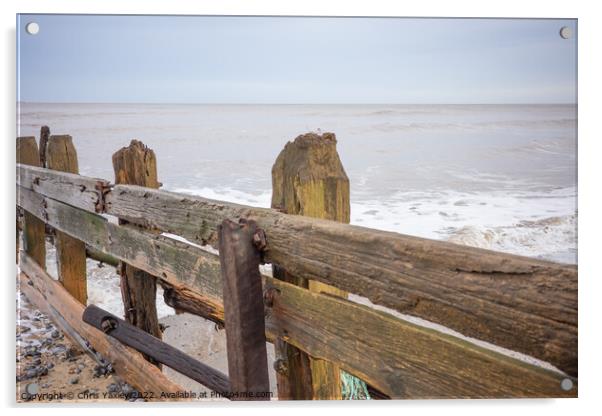 North Norfolk coastal breakers Acrylic by Chris Yaxley