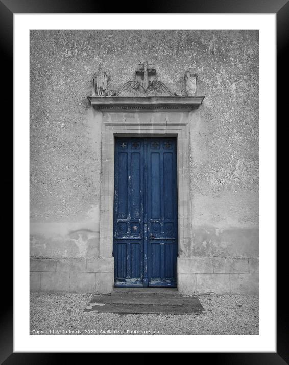 The Old Blue Door, France Framed Mounted Print by Imladris 
