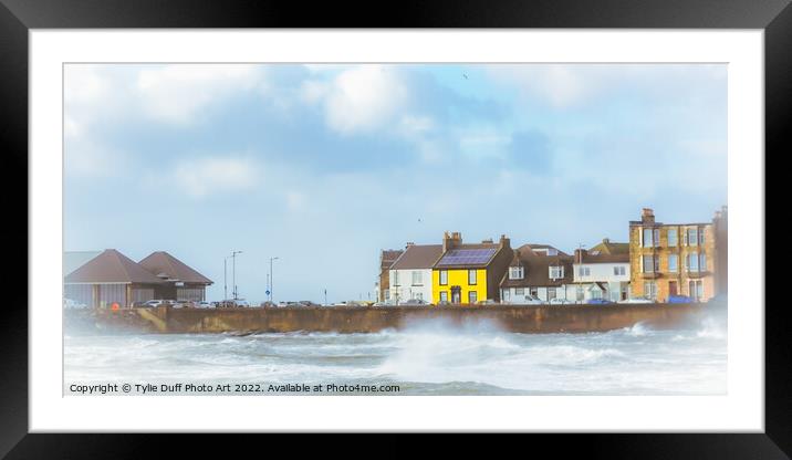 Stormy Day At Ardrossan Harbour Framed Mounted Print by Tylie Duff Photo Art