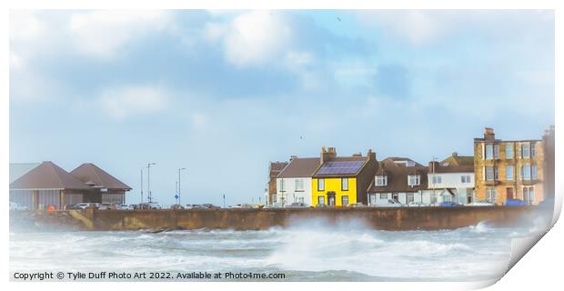 Stormy Day At Ardrossan Harbour Print by Tylie Duff Photo Art