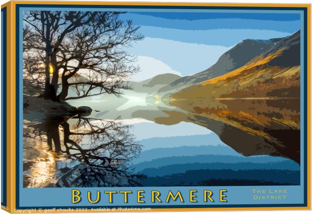 Buttermere, The Lake District Canvas Print by geoff shoults