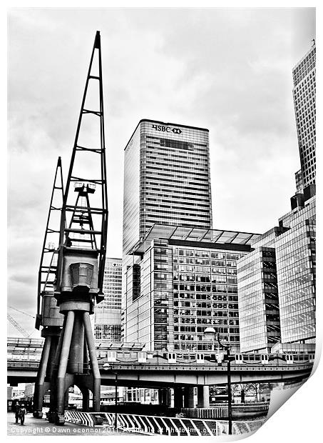 West India Docks, London Print by Dawn O'Connor