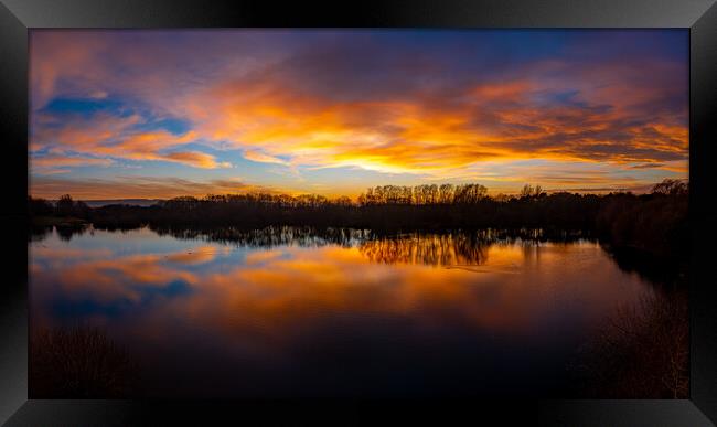 Winter Sunset Framed Print by Tony Millward