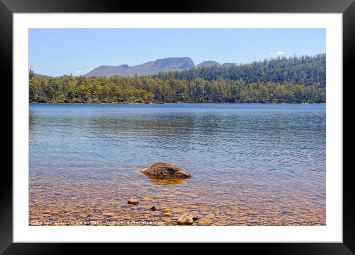 Lake St Clair - Tasmania Framed Mounted Print by Laszlo Konya