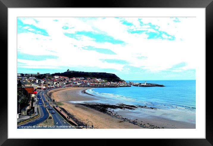 South Bay at Scarborough, Yorkshire. Framed Mounted Print by john hill