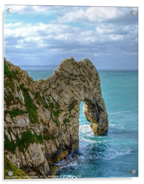 Durdle Door limestone arch Acrylic by Diana Mower