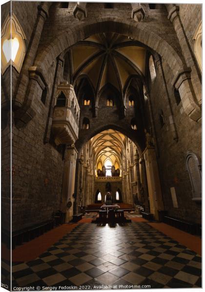 St. Procopius Basilica in Trebic, Czechia. Romanesque-Gothic church built in 13th century. UNESCO world heritage site. Canvas Print by Sergey Fedoskin