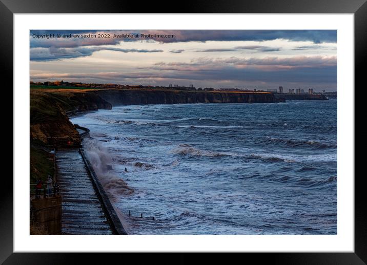 A LONG THE COAST Framed Mounted Print by andrew saxton