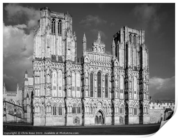 Wells Cathedral Print by Chris Rose