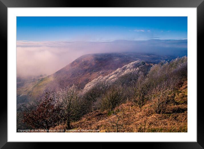 Early Morning Mist, North Yorkshire Moors Framed Mounted Print by Michael Shannon