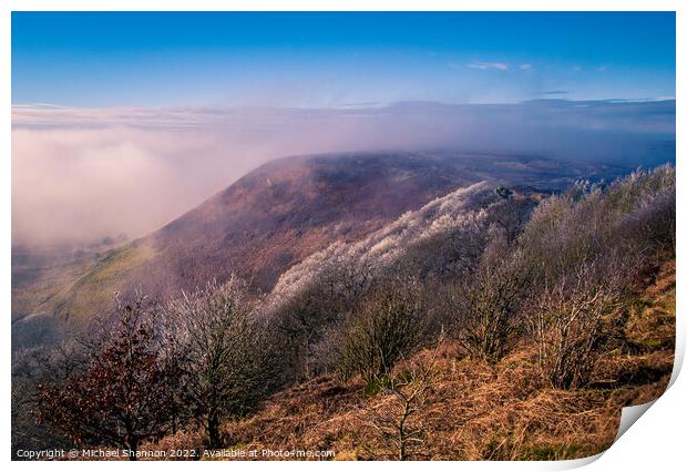 Early Morning Mist, North Yorkshire Moors Print by Michael Shannon