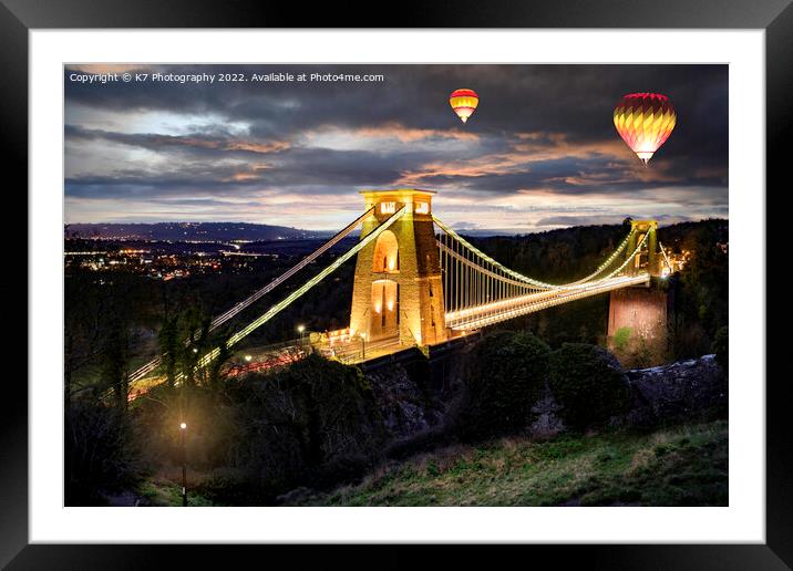 Balloons Over Bristol Framed Mounted Print by K7 Photography