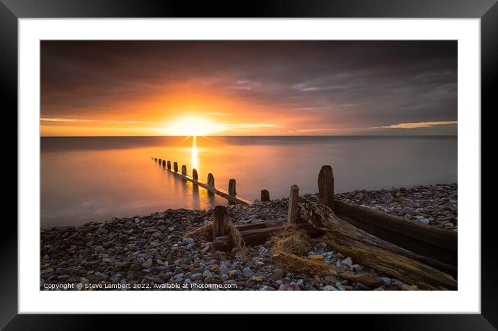 Sunrise over Dawlish Warren Framed Mounted Print by Steve Lambert