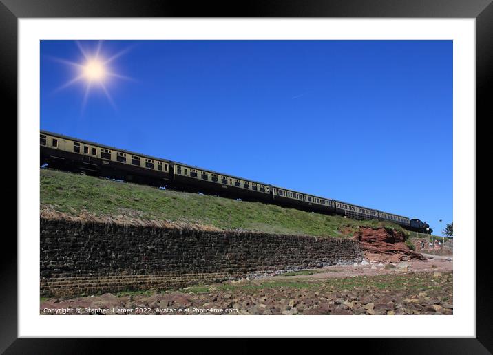 Steam Train Ride Framed Mounted Print by Stephen Hamer