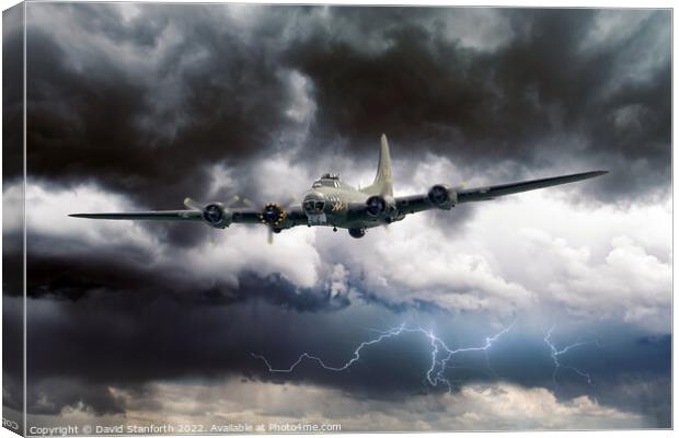 Sally B braves the storm Canvas Print by David Stanforth