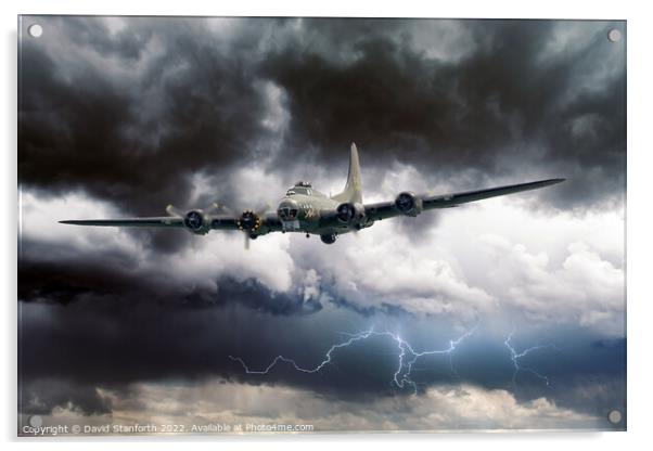 Sally B braves the storm Acrylic by David Stanforth