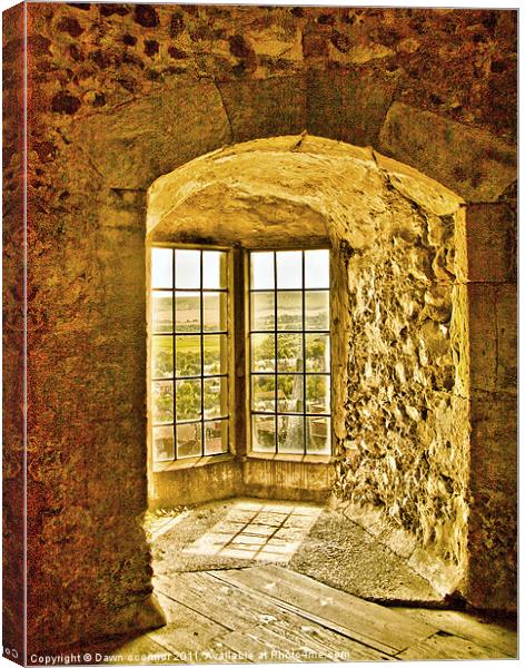 Saxon View, Lewes Castle 4 Canvas Print by Dawn O'Connor