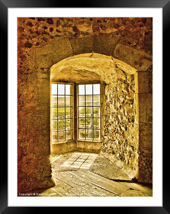 Saxon View, Lewes Castle 4 Framed Mounted Print by Dawn O'Connor