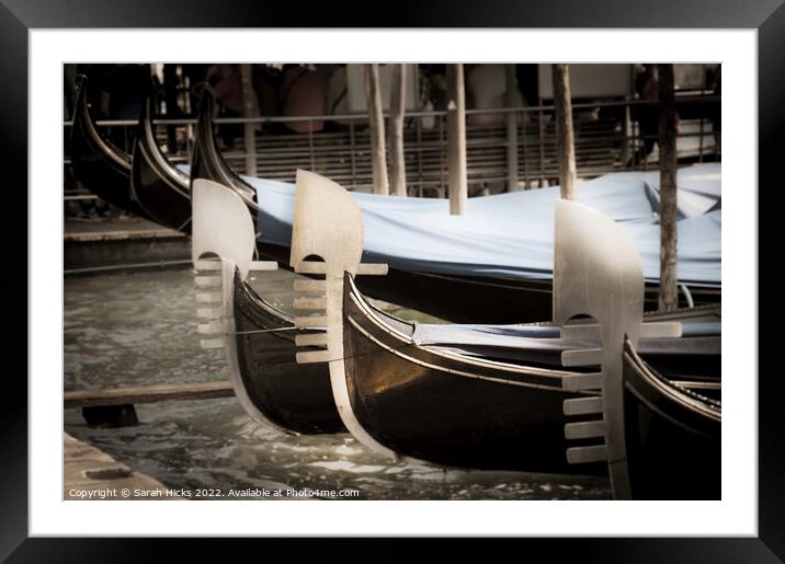 Gondolas Framed Mounted Print by Sarah Hicks