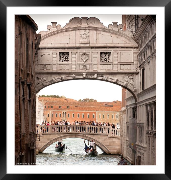 The Bridge of Sighs Framed Mounted Print by Sarah Hicks
