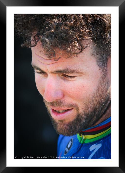 Mark Cavendish Framed Mounted Print by Simon Connellan
