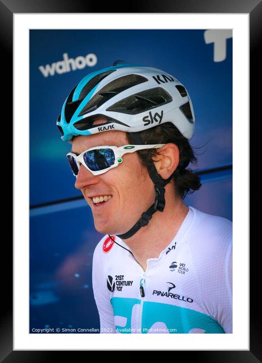 Geraint Thomas  Framed Mounted Print by Simon Connellan