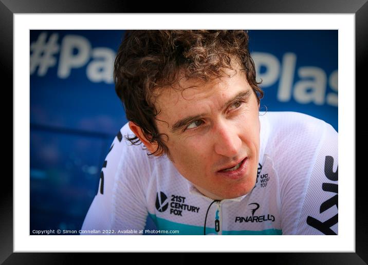 Geraint Thomas Framed Mounted Print by Simon Connellan