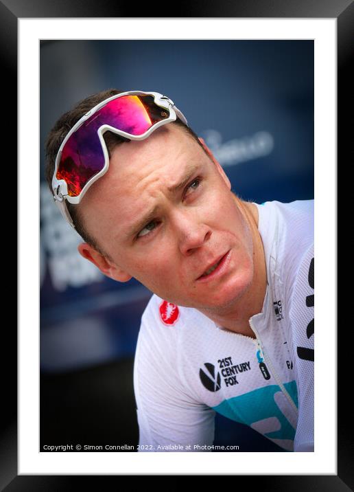 Chris Froome  Framed Mounted Print by Simon Connellan
