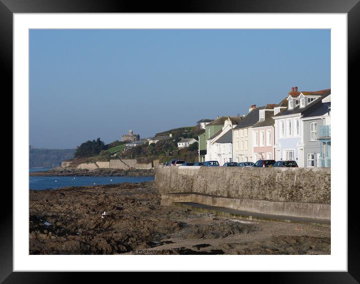 St Mawes, Cornwall old castle on headland Framed Mounted Print by Peter Hodgson