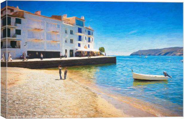 Es Pianc beach in Cadaques - C1905 5595 PIN Canvas Print by Jordi Carrio