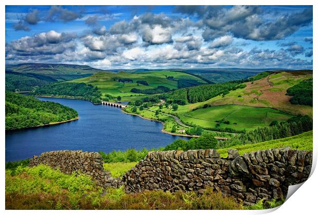 Ladybower View Print by Darren Galpin