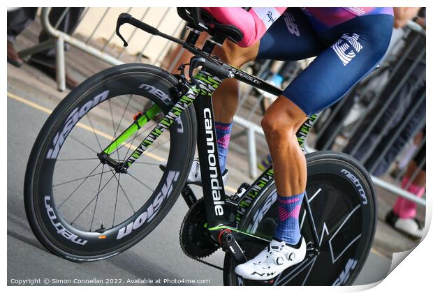 Time trial race, Tour of Britain Print by Simon Connellan