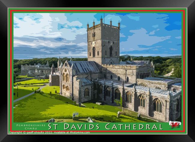 St Davids Cathedral, Pembrokeshire Framed Print by geoff shoults