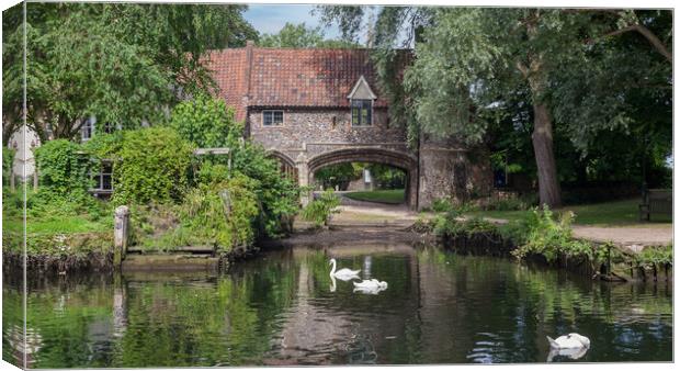 Peaceful River Wensum Canvas Print by Kevin Snelling