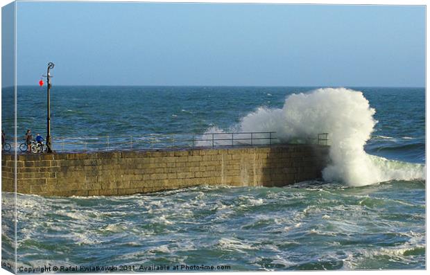 Porthleven Storm Canvas Print by R K Photography