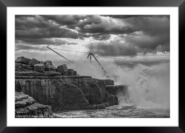 Power of the Sea Framed Mounted Print by Roger Mechan