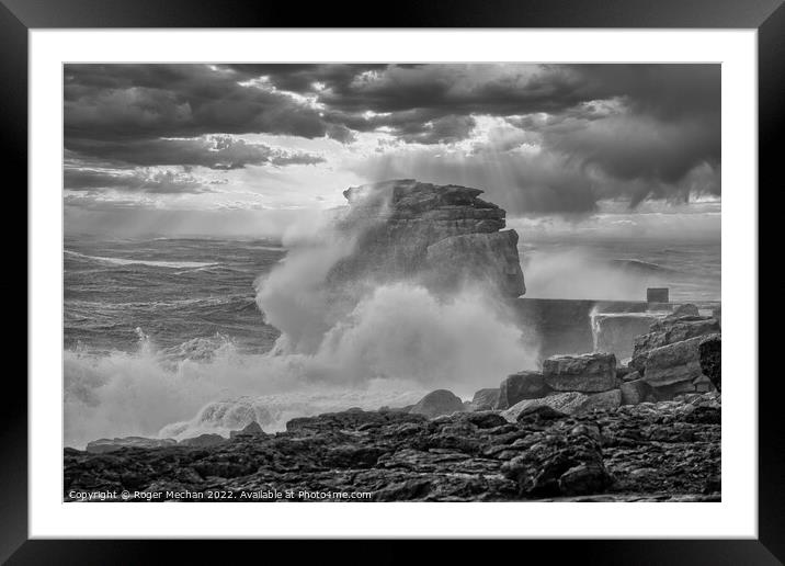 Power of the Sea Framed Mounted Print by Roger Mechan