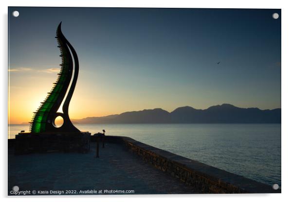 Horn of Amalthea, Agios Nikolaos, Crete Acrylic by Kasia Design