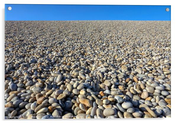 The Mighty Chesil Barrier Acrylic by Roger Mechan