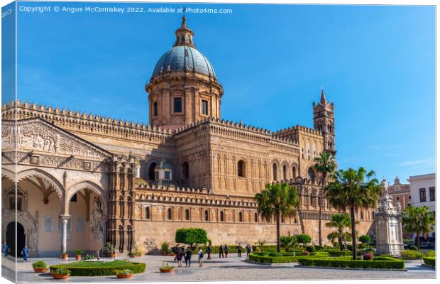 Palermo Cathedral, Sicily Canvas Print by Angus McComiskey