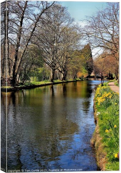Ripon Canal North Yorkshire Canvas Print by Tom Curtis