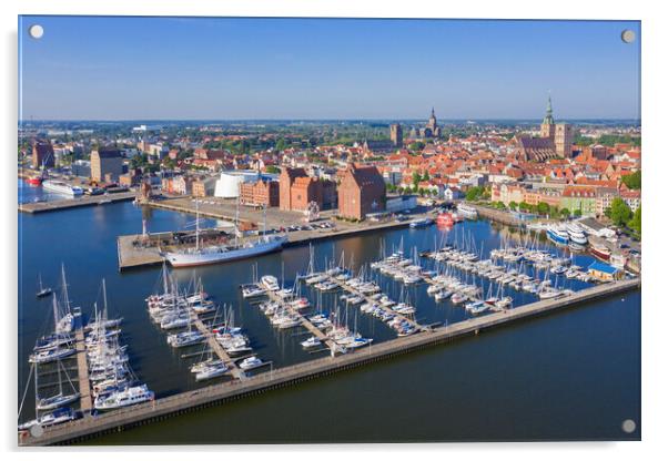 Stralsund Harbour, Germany Acrylic by Arterra 