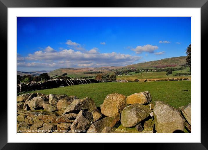 The Dales at Hawes Framed Mounted Print by Tom Curtis