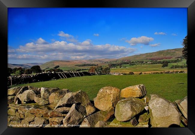 The Dales at Hawes Framed Print by Tom Curtis
