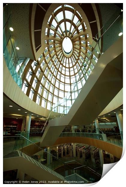 Ceiling of Liverpool Central Library  Print by Helen Jones